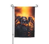 Drapeaux décoratifs imprimés araignée dans la lumière, drapeaux de terrasse d'extérieur, 30,5 x 45,7 cm, adaptés pour la décoration de terrasse et d'extérieur.