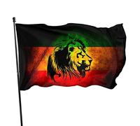 Drapeaux Décoratifs Lavable Drapeau Couleur Vive Drapeau De Famille pour Party, Anniversaire 150X90Cm Rasta-Lion Drapeau De Jardin