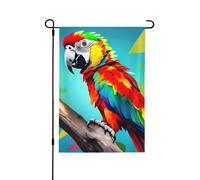 Drapeaux décoratifs pour l'extérieur, motif perroquets sur un arbre, décoration de jardin double face pour toutes les saisons