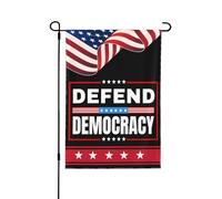 Drapeaux « Défendons la démocratie » et « Anti-idiots » (Résistance au 47e anniversaire), panneau de jardin 30 x 45 cm, bannière double face (sans mât).