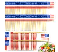Drapeaux -dents - 100 Pièces Mini Fanion Sur Bâton | Décoration Cupcake Pics Alimentaires Ornement Gâteau Dessert Buffet Pour Anniversaire Événement Fête Restauration Accessoire Pro