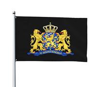 Drapeaux des armoiries de l'État des Pays-Bas, drapeaux décoratifs d'extérieur 0,9 x 1,5 m 100% polyester drapeaux à l'extérieur du drapeau tous temps, la couleur est vive et facile à estomper, séch