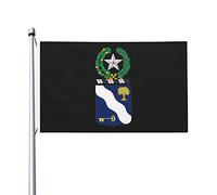 Drapeaux des armoiries du 143e régiment d'infanterie pour l'extérieur, drapeau en polyester robuste double face de 90 x 150 cm pour la décoration de jardin extérieur, de festival ou de maison, drapeau