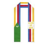 Drapeaux des Comores, écharpes de remise de diplômes, promotion 2025, pour étudiants internationaux, châles de fin d'études, cadeaux décoratifs