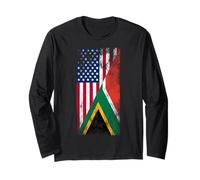 Drapeaux des États-Unis et de l'Afrique du Sud - États-Unis d'Amérique, Afrique du Sud Manche Longue