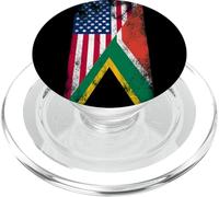 Drapeaux des États-Unis et de l'Afrique du Sud - États-Unis d'Amérique, Afrique du Sud PopSockets PopGrip pour MagSafe