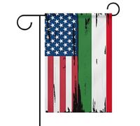 Drapeaux des États-Unis et de l'Italie, tendance et résistants, pour festivals, jardins, pelouses, intérieur et extérieur.