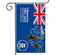 Drapeaux des îles Malouines | Drapeau des Malouines avec bateau et drapeau gainé - Drapeau de l'Union Jack avec Sa Majesté la Reine, drapeau britannique peut être utilisé comme arrière-plan pour les