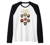 Drapeaux des Nations celtiques Motif Patrimoine mythologique Manche Raglan