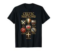 Drapeaux des Nations celtiques Motif Patrimoine mythologique T-Shirt