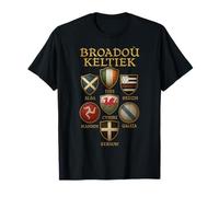 Drapeaux des Nations celtiques Motif Patrimoine mythologique T-Shirt