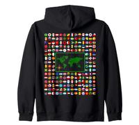 Drapeaux des Pays du Monde, 184 Flag International Sweat à Capuche