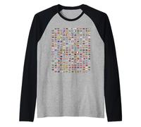 Drapeaux des Pays du Monde 287 Flag International Manche Raglan