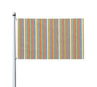 Drapeaux d'été à rayures verticales en tissu à rayures verticales, 9,1 x 1,5 m, bannière de vœux avec œillets, décoration d'intérieur et d'extérieur