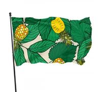 Drapeaux d'été romantiques en forme d'ananas mignons pour l'extérieur et l'extérieur, 9 x 152 cm, couleurs vives, œillets en laiton et polyester de qualité