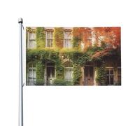 Drapeaux d'extérieur double face 90 x 150 cm (3 x 5 pi) - Décoration de jardin avec œillets en laiton - Motifs feuillus - Décoration pour mariages, fêtes saisonnières et autres événements extéri