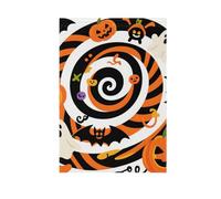 Drapeaux d'extérieur en forme de citrouille orange en spirale pour décoration extérieure - 71,1 x 101,6 cm - Double face