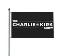 Drapeaux d'extérieur polyvalents double face The Charlie Kirk Show, résistants à la décoloration