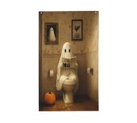 Drapeaux d'Halloween avec œillets pour la lecture, les toilettes, la cour, la maison, la maison, 9,1 x 1,5 m, pour décoration d'intérieur et d'extérieur