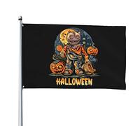 Drapeaux d'Halloween Trick Or Treating Bannière extérieure 4x6 FT pour extérieur Drapeau longue durée Polyester avec 2 œillets en laiton Drapeaux de décoration de pelouse de patio