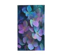 Drapeaux d'hortensias rose poudré frais, 9,1 x 1,5 m, bannière de vœux avec œillets, décoration d'intérieur et d'extérieur