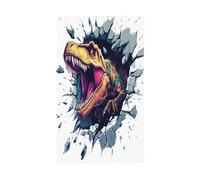 Drapeaux dinosaures brisant le mur de la cour, 9,1 x 1,5 m, bannière de vœux avec œillets, décoration d'intérieur et d'extérieur