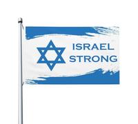 Drapeaux d'Israël Drapeau fort d'Israël Drapeaux vintage Bannière extérieure pour pelouse 3x5 pieds, Tapisserie forte d'Israël pour chambre