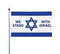 Drapeaux d'israël, nous sommes avec des drapeaux d'israël 3x5, art mural amusant en plein air pour porche 3x5 pieds, nous sommes avec une tapisserie d'israël pour dortoir