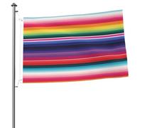 Drapeaux double face 2 x 3 pieds, rayures mexicaines colorées, bannières de bienvenue amusantes pour jardin, cour, maison, jardin, pelouse, décoration intérieure/extérieure, drapeaux, bannière de vaca
