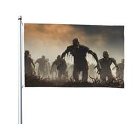 Drapeaux double face de 1,2 x 1,8 m pour l'extérieur, nombreux drapeaux de jardin amusants zombies, bannières de bienvenue pour maison, jardin, pelouse, décoration intérieur/extérieur, bannière de