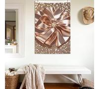 Drapeaux double face or rose à paillettes 200D pour décoration extérieure avec œillets en laiton, drapeau de jardin pour mariage, toutes saisons