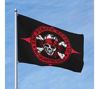 Drapeaux drôles de dortoir - Drapeau rouge de la République des pirates - Décoration amusante pour bar, décoration d'intérieur pour homme (60 x 90 cm)