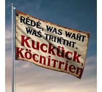 Drapeaux drôles de dortoir « Speak What You Do », coucou, tricotez vos yeux pour dortoir universitaire pour l'extérieur (30 x 45 cm)