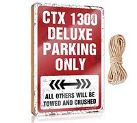 Drapeaux drôles pour chambre Guys CTX 1300 Deluxe Parking Only Panneau en bois Man Cave Décorations Chambre Décor pour hommes (Taille : 23 x 35 cm)