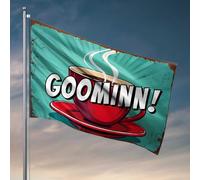 Drapeaux drôles pour dortoir, tasse de café : un rituel du matin, dortoir, meubles de salle de jeux amusants (152 x 244 cm)