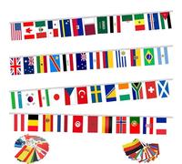 Drapeaux du 2026 Coupe du Monde pour Décor,48 Drapeau pour Decoration,adaptés à la décoration des bars de supporters, des jardins, Maison, Déco de Football Fête(1 pezzo,20x 30 cm-22m)