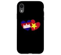Drapeaux du Cambodge Vietnam en Forme de cœur Cambodgien Vietnamien Love Pride Coque pour iPhone XR