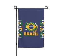 Drapeaux du Jour de l'Indépendance du Brésil 2023 Drapeau de jardin Décoration parfaite Bannière de cour 12 x 18 pouces Décoration extérieure double face Tapisserie de fête Décoration de ferme Bannièr