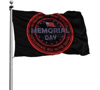 Drapeaux du Memorial Day, 10 x 1,8 m, pour décoration extérieure, patio, pelouse et jardin, couleurs vives et résistants à la décoloration