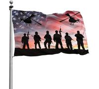 Drapeaux du Memorial Day, 12 x 1,8 m, pour décoration extérieure, patio, pelouse et jardin, couleurs vives et résistants à la décoloration