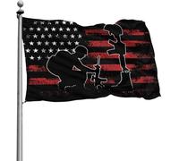 Drapeaux du Memorial Day, 13 x 1,8 m, bannière, décoration extérieure pour patio, pelouse et jardin, couleurs vives et résistantes à la décoloration