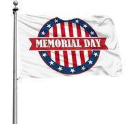Drapeaux du Memorial Day, 5 drapeaux, 1,2 m x 1,8 m, pour décoration extérieure, patio, pelouse et jardin, couleurs vives et résistants à la décoloration