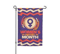 Drapeaux du mois de l'histoire des femmes Drapeau de jardin Décoration parfaite Bannière de cour 12 x 18 pouces Décoration extérieure double face Tapisserie de fête Décoration de ferme Bannière de déc