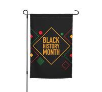 Drapeaux du Mois de l'histoire des Noirs Drapeau de jardin Décoration parfaite Bannière de cour 12 x 18 pouces Décoration extérieure double face Tapisserie de fête Bannière de décoration intérieure de