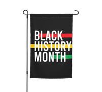 Drapeaux du Mois de l'histoire des Noirs Drapeau de jardin Décoration parfaite Bannière de cour 12 x 18 pouces Décoration extérieure double face Tapisserie de fête Bannière de décoration intérieure de