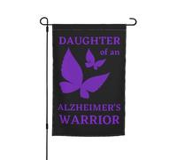 Drapeaux du mois de sensibilisation à la maladie d'Alzheimer Drapeau de jardin Décoration parfaite Bannière de cour 12 x 18 pouces Décoration extérieure double face Tapisserie de fête Bannière de déco