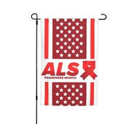 Drapeaux du mois de sensibilisation à la maladie d'Alzheimer Drapeau de jardin Décoration parfaite Bannière de cour 12 x 18 pouces Décoration extérieure double face Tapisserie de fête Bannière de déco