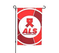 Drapeaux du mois de sensibilisation à la maladie d'Alzheimer Drapeau de jardin Décoration parfaite Bannière de cour 12 x 18 pouces Décoration extérieure double face Tapisserie de fête Bannière de déco