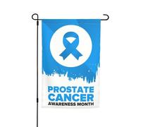 Drapeaux du mois de sensibilisation au cancer de la prostate Drapeau de jardin Décoration parfaite Bannière de cour 12 x 18 pouces Décoration extérieure double face Tapisserie de fête Bannière de déco