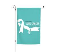 Drapeaux du mois de sensibilisation au cancer du poumon Drapeau de jardin Décoration parfaite Bannière de cour 12 x 18 pouces Décoration extérieure double face Tapisserie de fête Décoration de ferme B